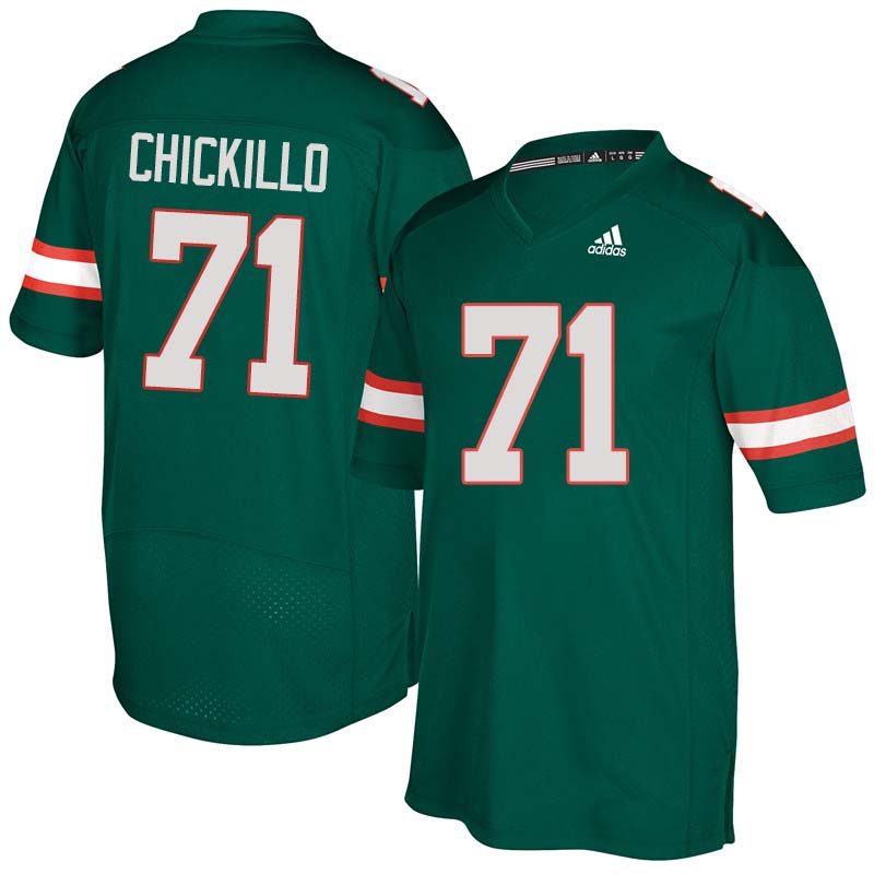 Adidas Miami Hurricanes #71 Anthony Chickillo College Football Jerseys Sale-Green - Click Image to Close